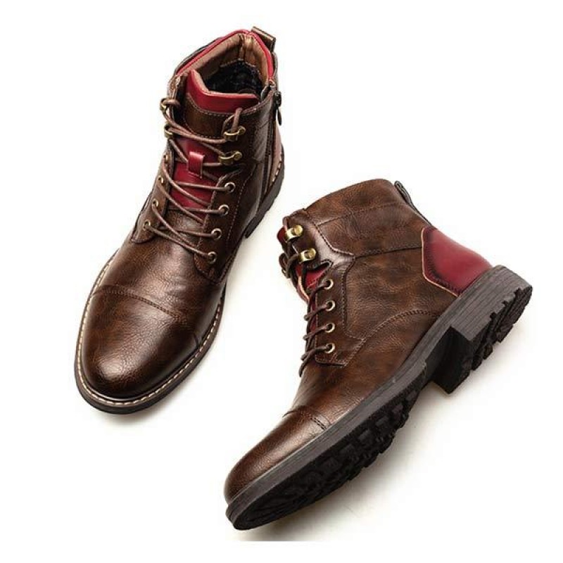MENS PATCHWORK ANKLE BOOTS 27607163W