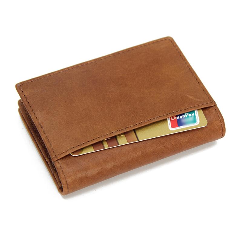 MenS Oil Wax Leather Rfid Anti-Theft Multi-Card Card Holder 75770229Y