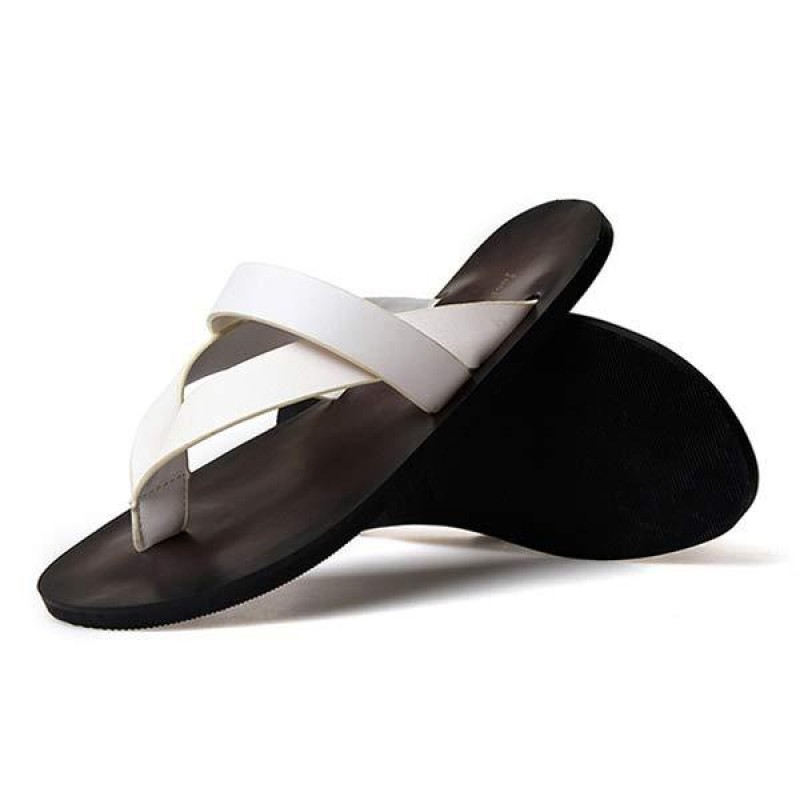 MENS CASUAL LEATHER FLIP-FLOPS 86023595