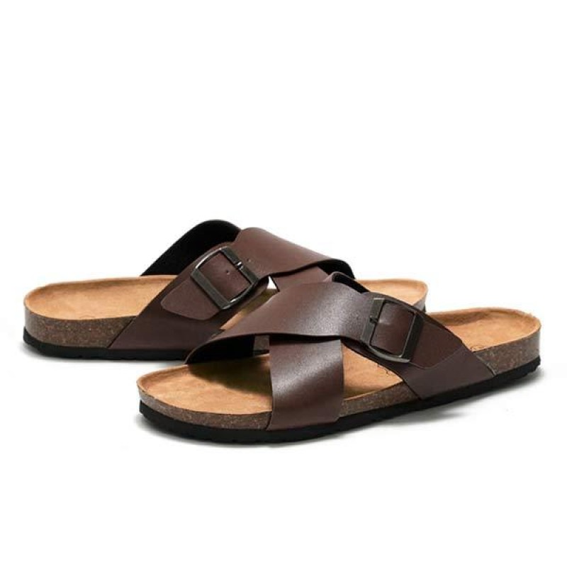 MENS CROSS STRAP SLIPPERS 99577710