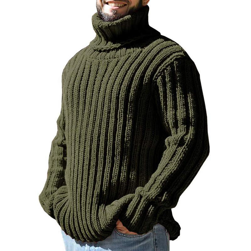 Mens Casual Turtleneck Slim Fit Knit Sweater 65577939M