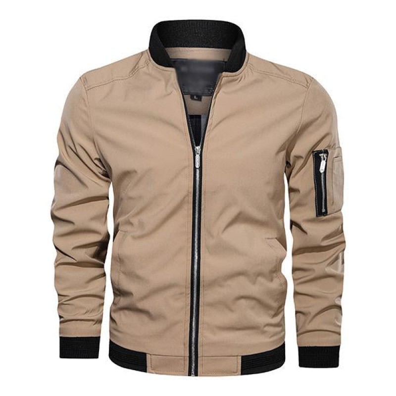 Mens Thin Baseball Collar Casual Jacket 72082655M