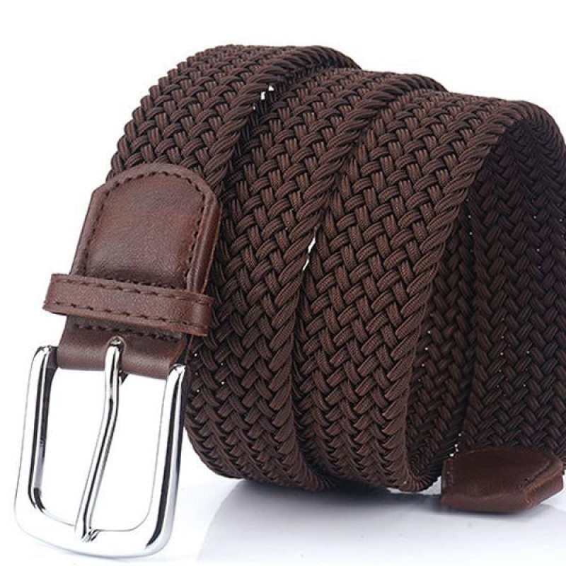 Mens 3.4CM Woven Elastic ELASTIC Belt