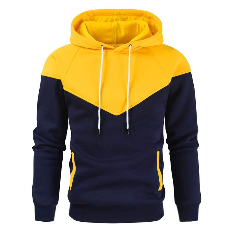 Mens Colorblock Color Contrast Sports Sweatshirt 35222976X
