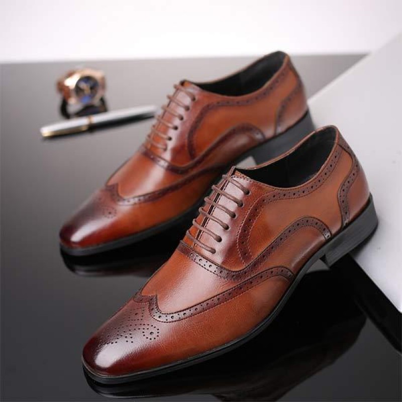 MENS BROGUE BUSINESS SHOES 02236217
