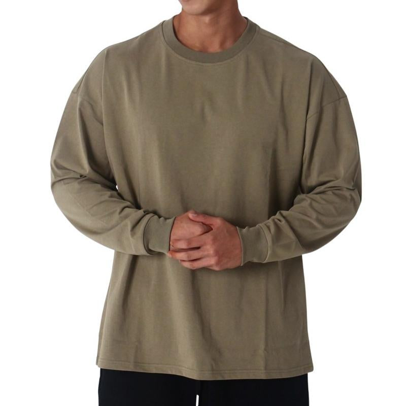 Mens Solid Color Loose Fitness Clothes Casual Pullover Sports Sweatshirt 79445663X