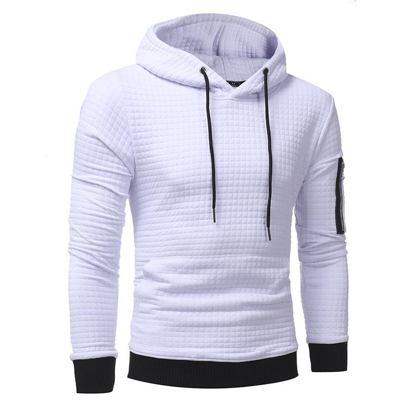 Mens Zipper Decor Loose Fit Casual Hoodie 22625474Z