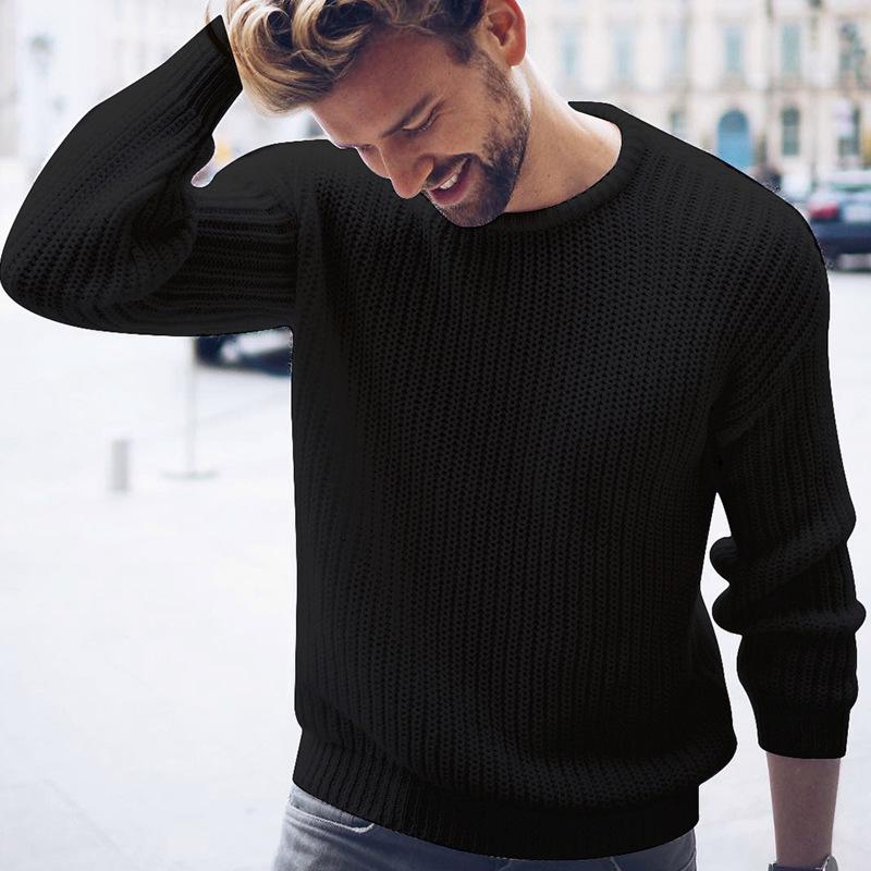 Mens Casual Round Neck Pullover Knitwear 15642772M