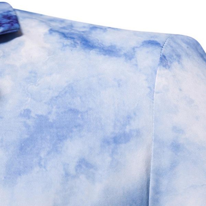 Mens Splatter Print Single Breasted Casual Blazer 03673297M