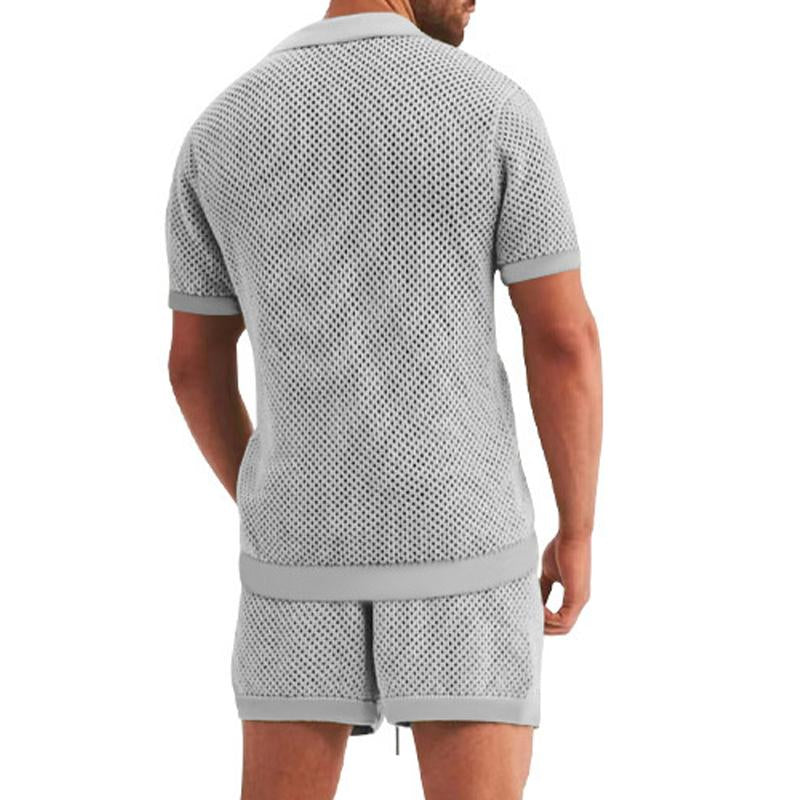 Mens Casual Solid Color Hollow Set 14406825Y