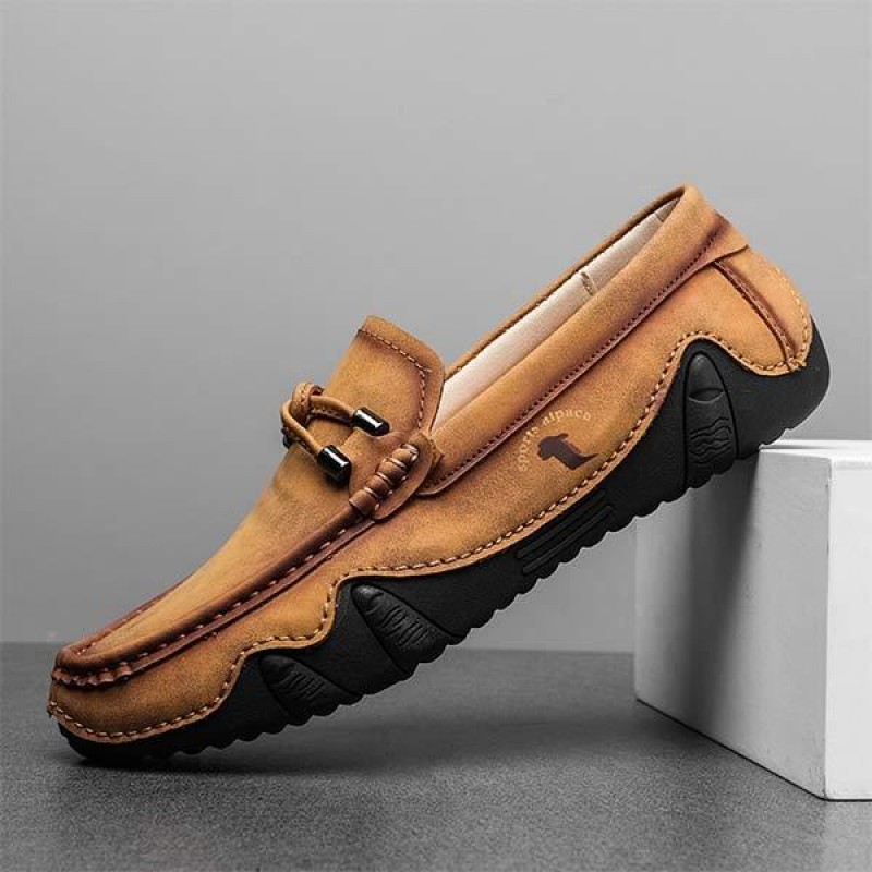 MENS CASUAL HAND SEWN LEATHER SHOES 11426926