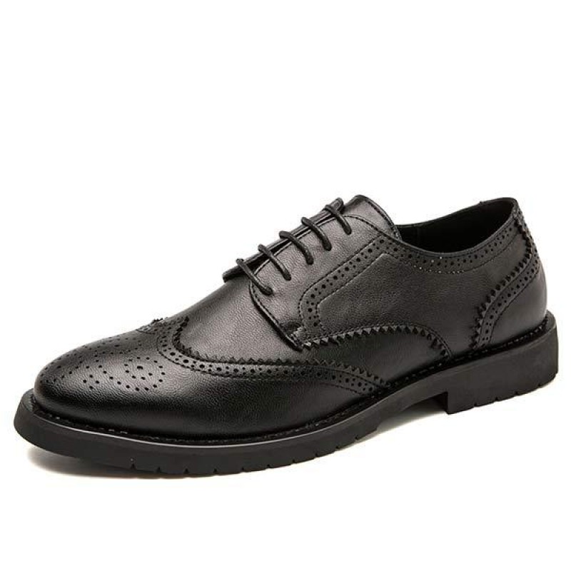 MENS BROGUE CARVED LEATHER SHOES 21806352