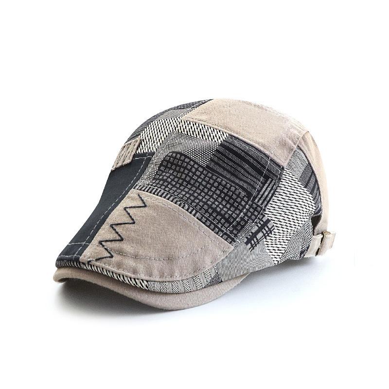 Mens Vintage Patchwork Plaid Hat 31523964M