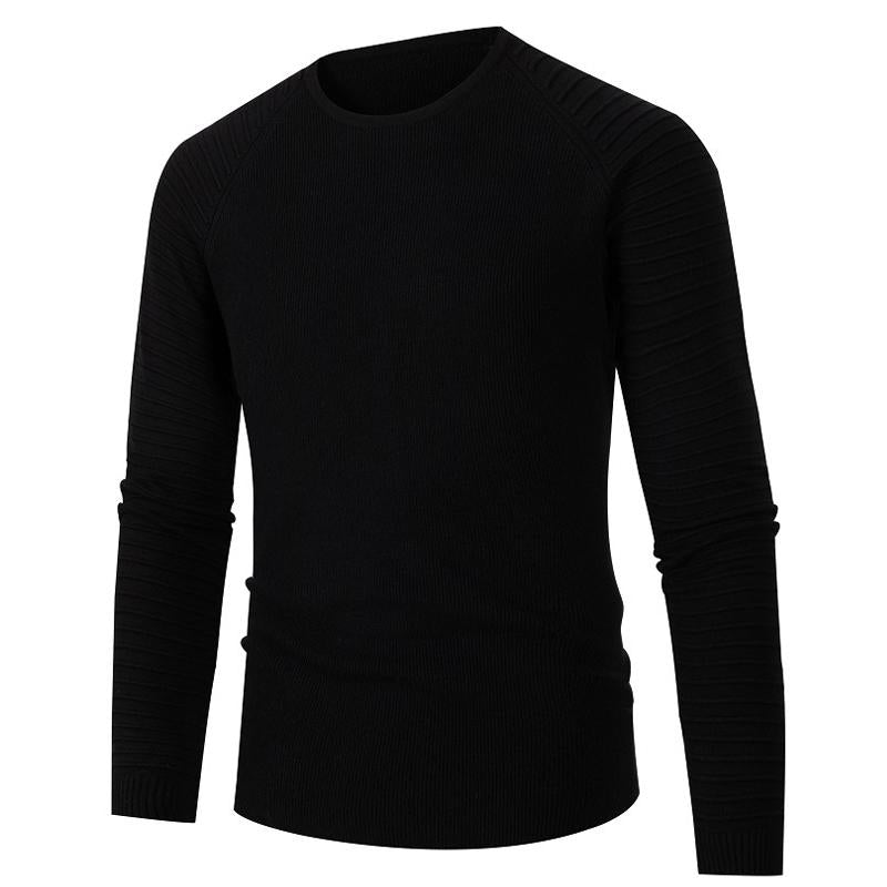 Mens Casual Solid Color Long Sleeve Knitwear 20450730Y
