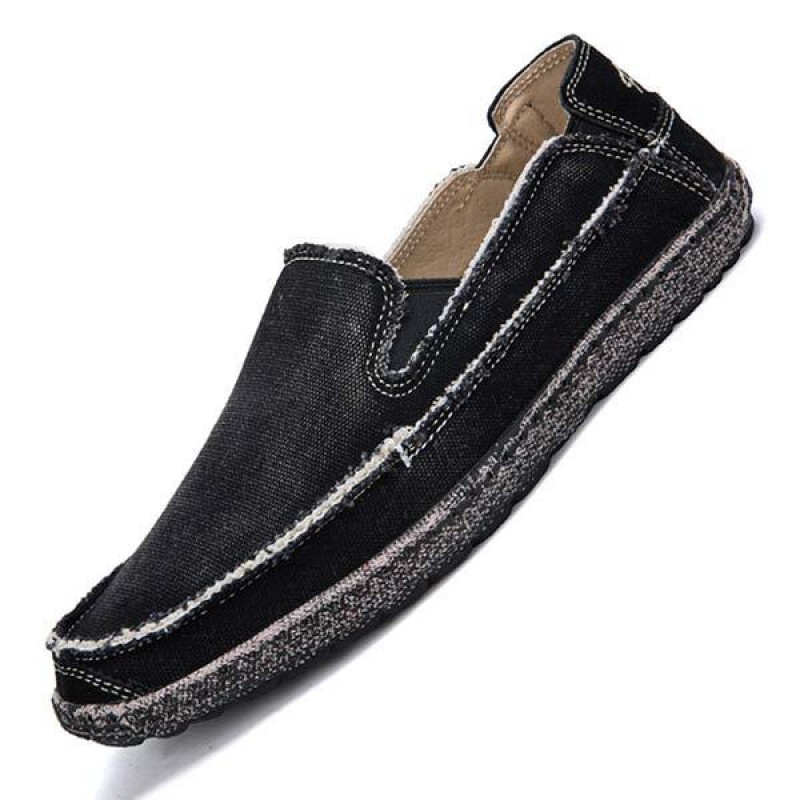 MENS WASHED DENIM CANVAS BREATHABLE CASUAL SHOES 14309547