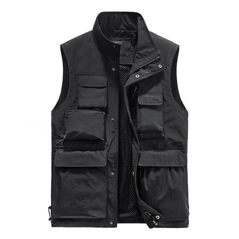 Mens Outdoor Multi-pocket Quick-drying Vest 65344280M