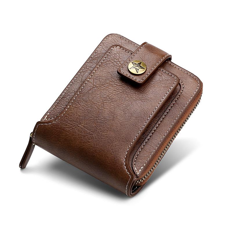 Mens Vintage Multifunctional Tri-Fold Compact Wallet 37104716Y