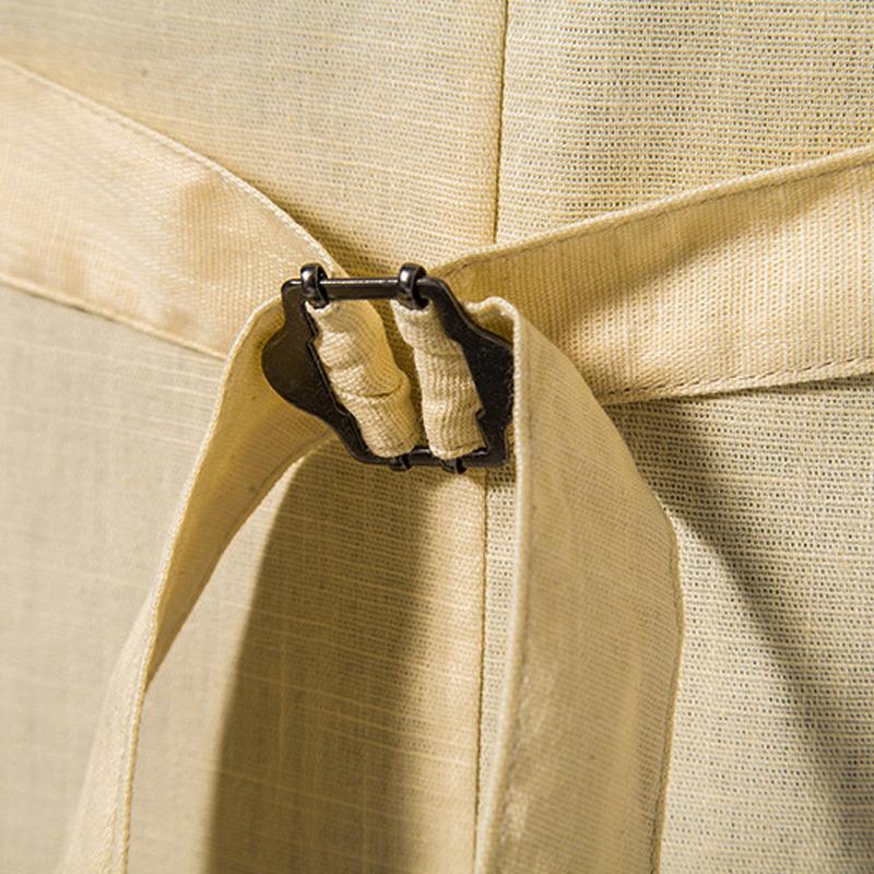 Mens Vintage Cotton Linen V Neck Vest 21832961X