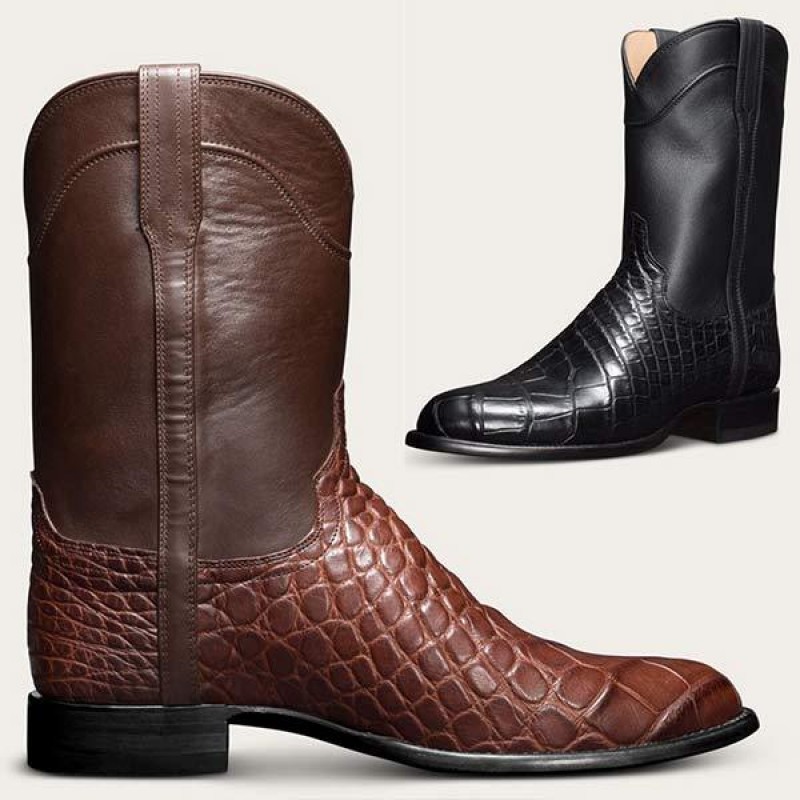 MENS VINTAGE CROCODILE WESTERN COWBOY BOOTS 33120809C