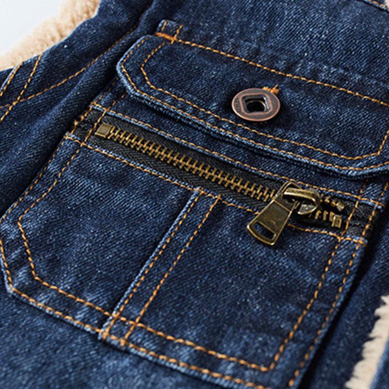 Mens Casual Multi-pocket Sherlock Denim Vest 99337972M