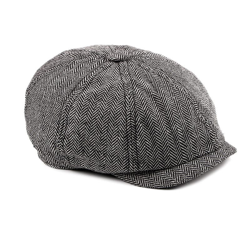 Mens Vintage Check Octagonal Beret 68448037M