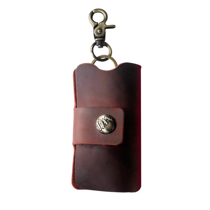 Mens Vintage Leather Snap Key Case 71061032Y