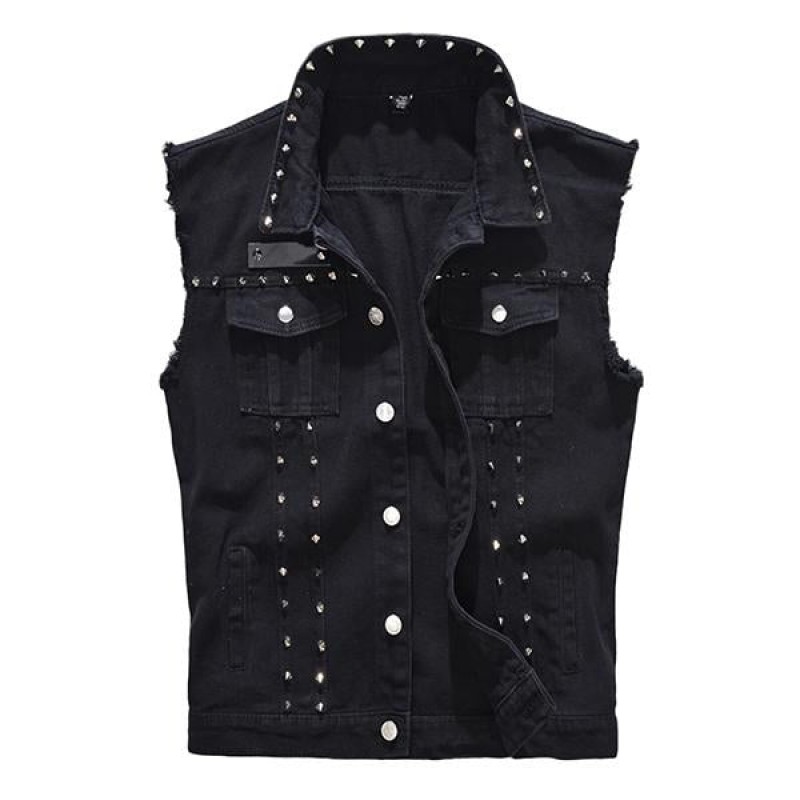 Mens Casual Rivet Denim Vest 97898111M