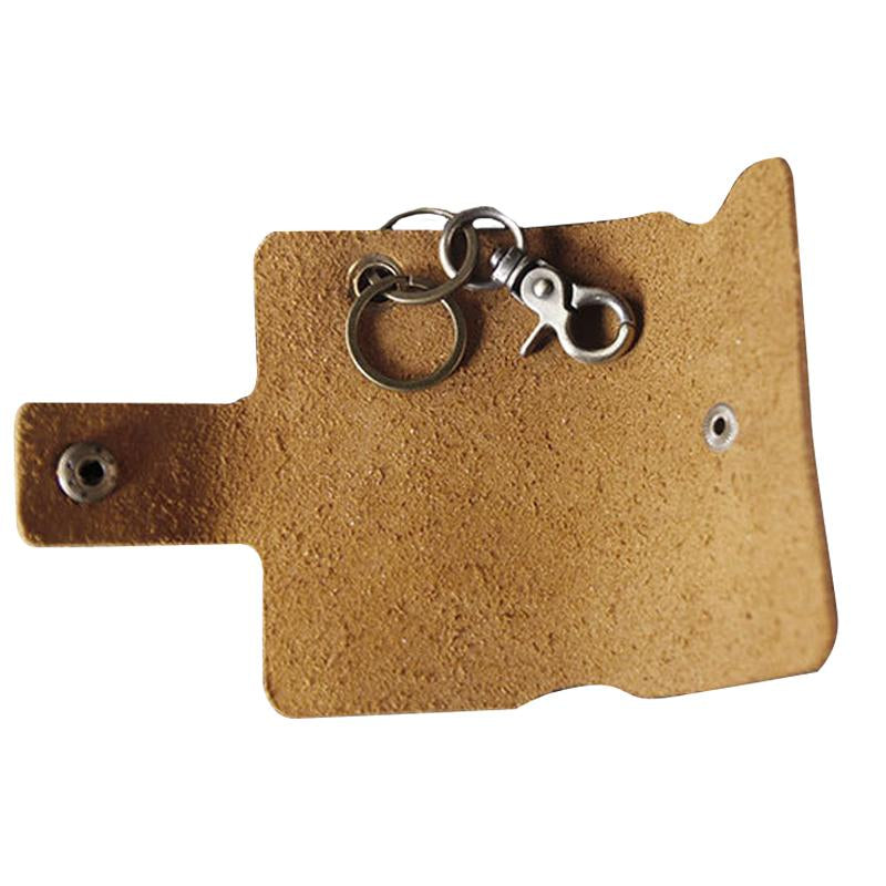Mens Vintage Leather Snap Key Case 71061032Y