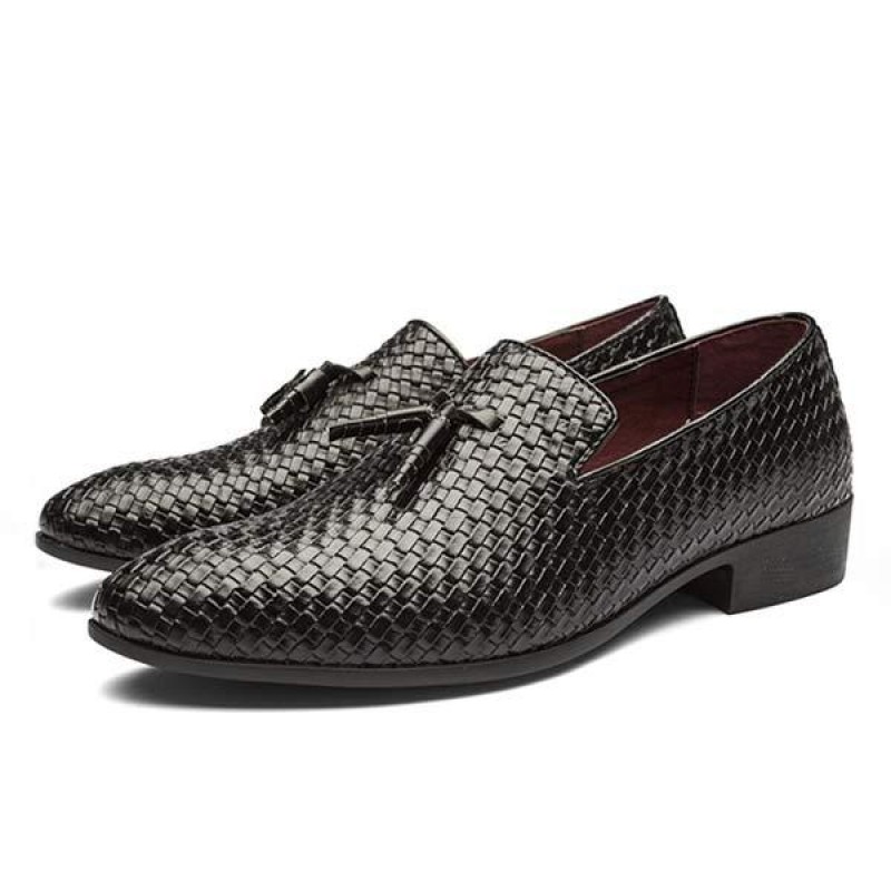 MENS WOVEN LEATHER SHOES 21875028