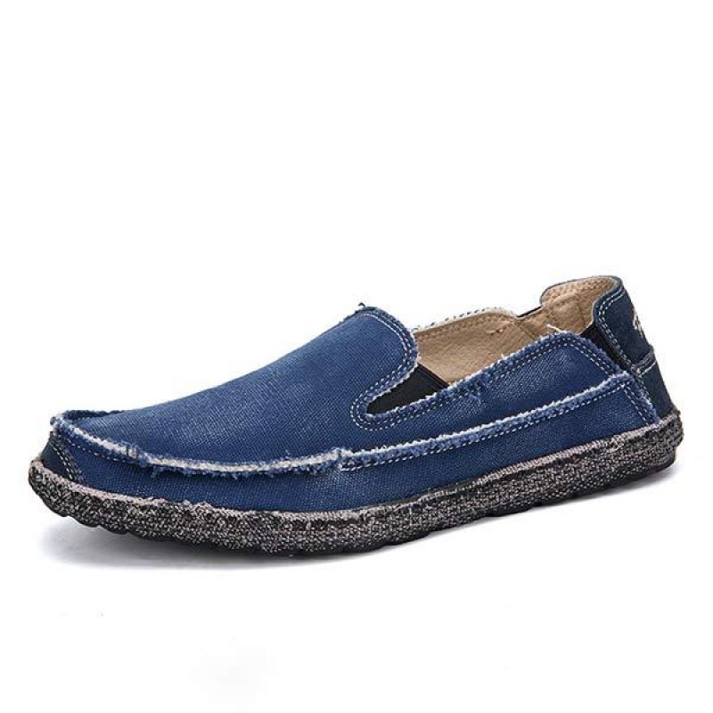 MENS WASHED DENIM CANVAS BREATHABLE CASUAL SHOES 14309547