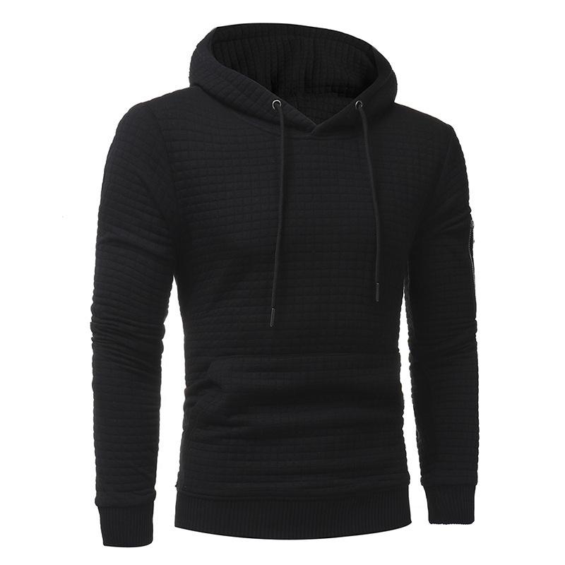 Mens Zipper Decor Loose Fit Casual Hoodie 22625474Z