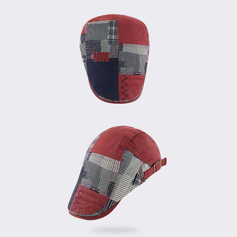 Mens Vintage Patchwork Plaid Hat 31523964M