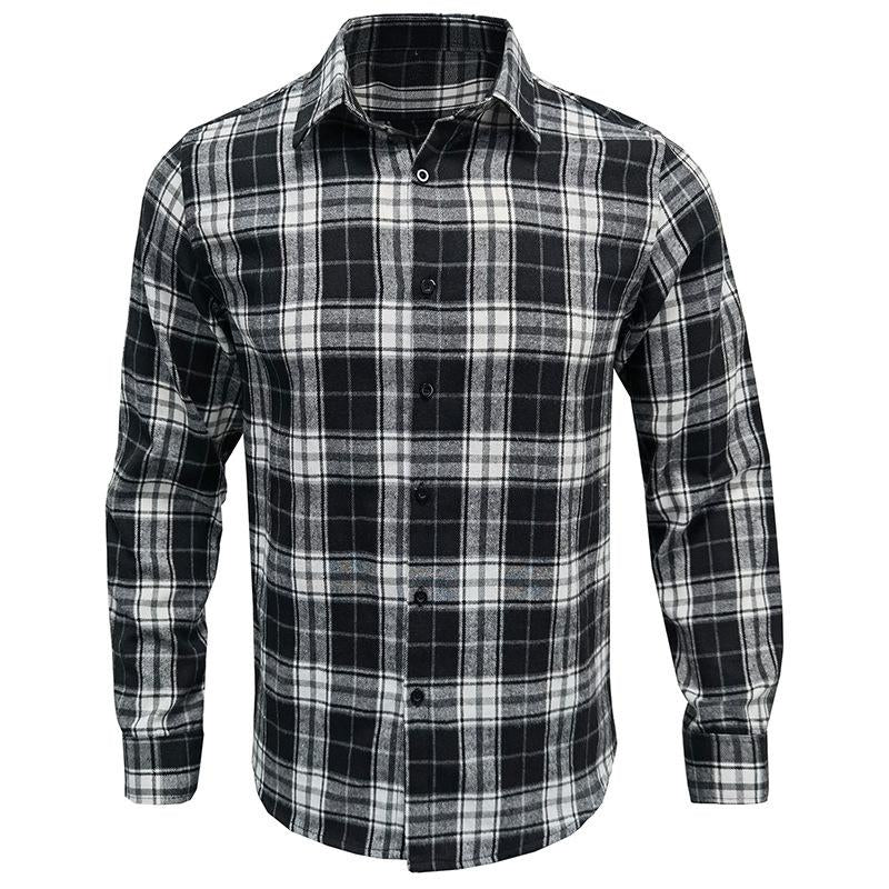Mens Flannel Plaid Long Sleeve Shirt 26185028X