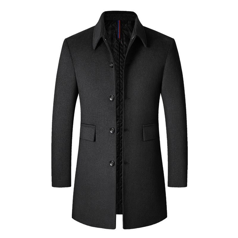 Mens Lapel Quilted Trench Coat 29063110X