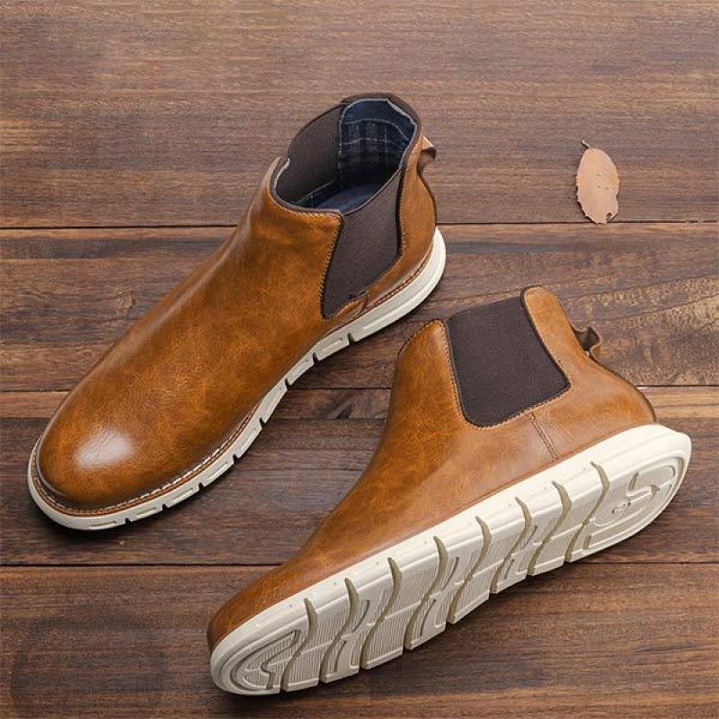 MENS POLISHED CHELSEA BOOTS 70524386