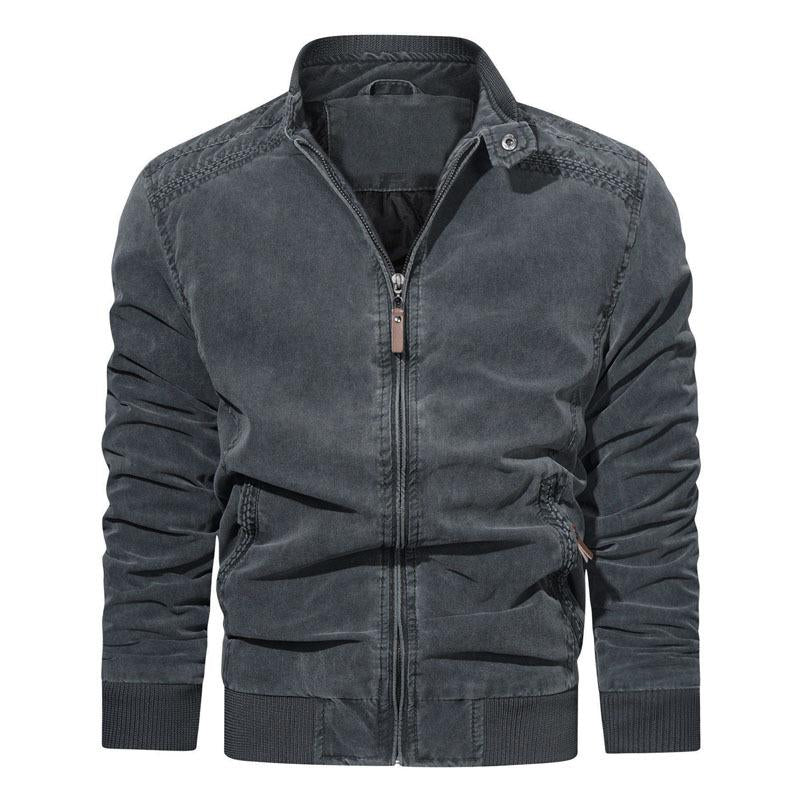 Mens Solid Color Vintage Jacket 49433085Y