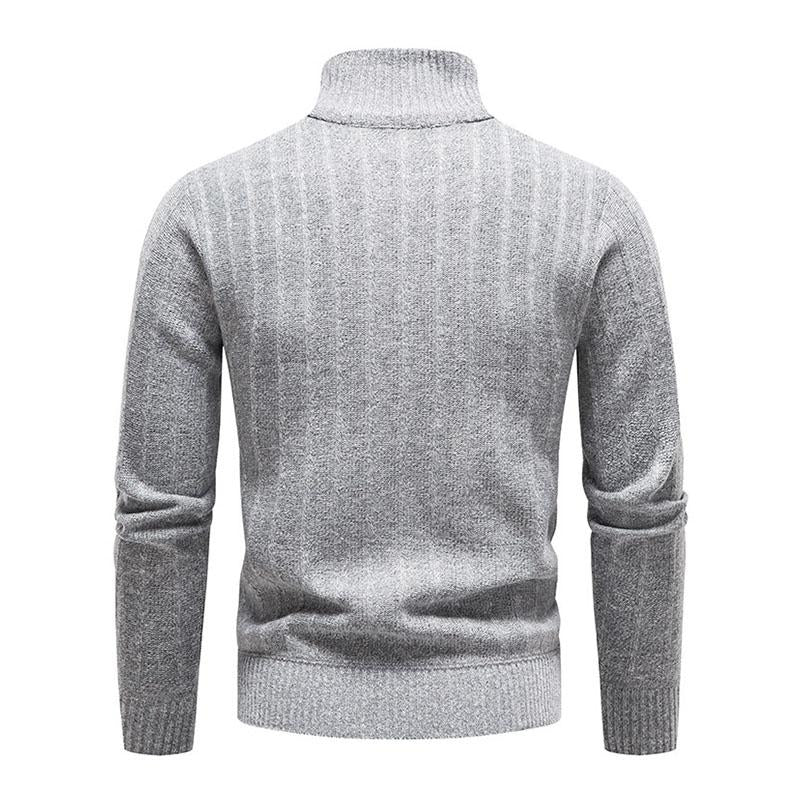 Mens Casual Half Turtleneck Zip Thick Knitwear 27809823M