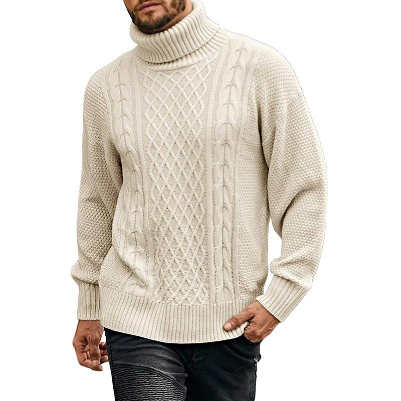 Mens Turtleneck Long Sleeve Pullover Knit Sweater 04672420M