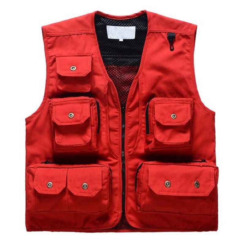 Mens Outdoor Fishing Zip-Up Vest 03991621X