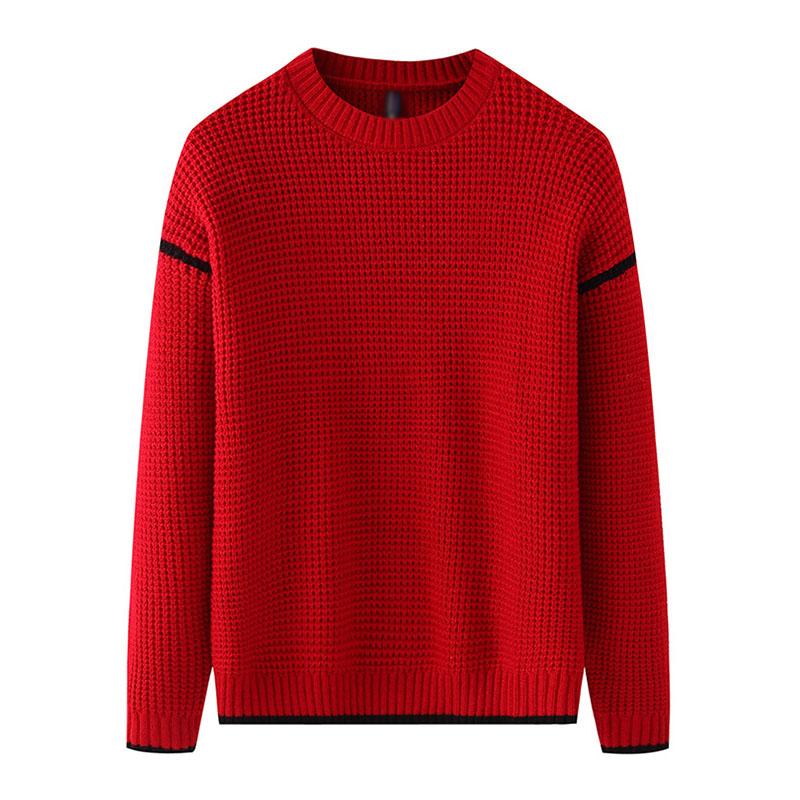 Mens Casual Slim Round Neck Knitted Pullover Sweater 06064994M