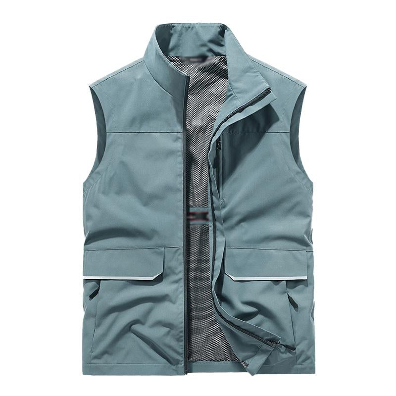Mens Casual Outdoor Quick-drying Multi-pocket Thin Loose Vest 63889609M