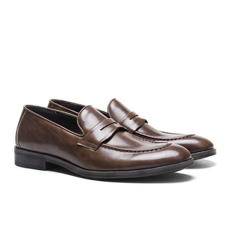 MENS SLIP-ON P LEATHER LOAFERS 66974148