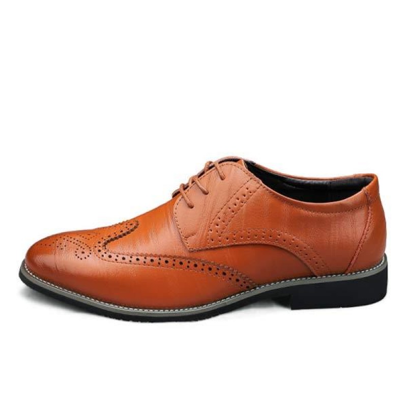 MENS BROGUE FORMAL LEATHER SHOES 03039665