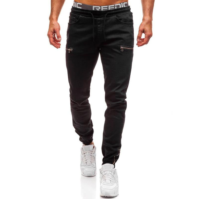 Mens Casual Panel Zipper Jeans 30303643Y