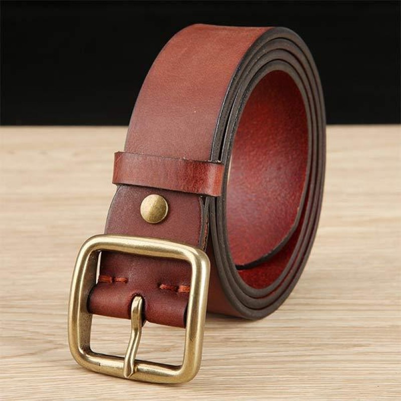 VINTAGE COWHIDE BELT 89302689W