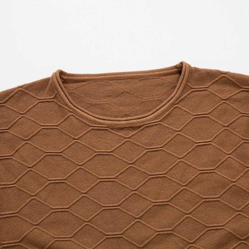 Mens Solid Color Long Sleeve Knitwear 10077249Y