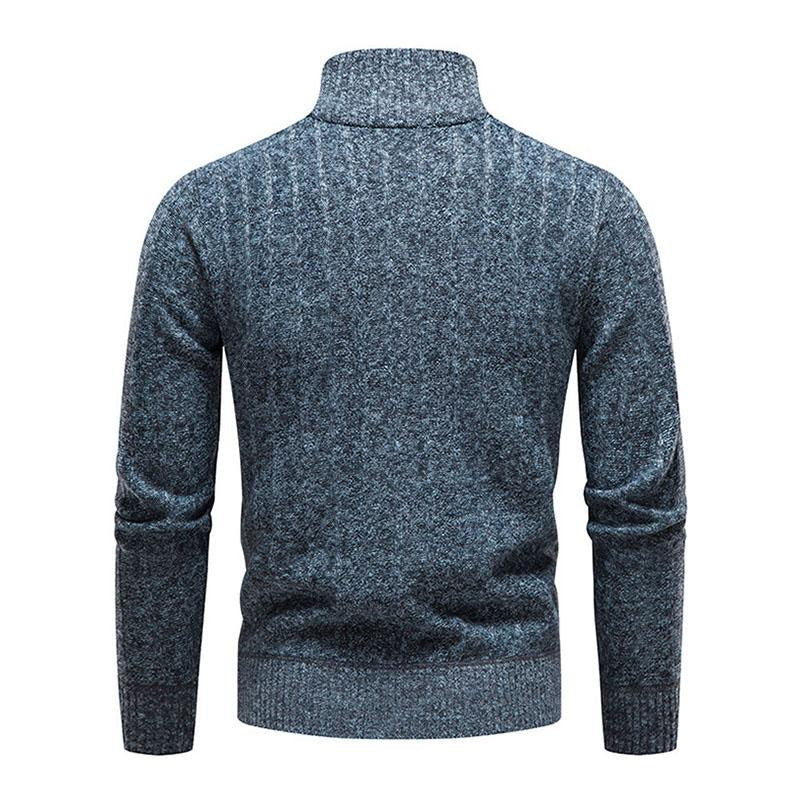 Mens Casual Half Turtleneck Zip Thick Knitwear 27809823M