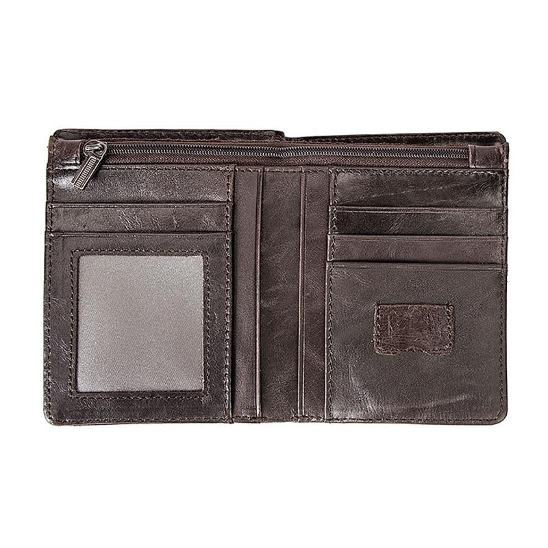 Mens Vintage Leather Large Capacity SIM Card Holder Wallet 98597500Y