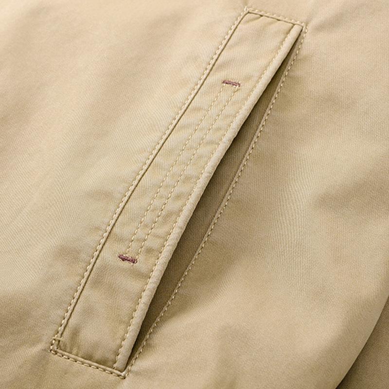 Mens Casual Cotton Lapel Cargo Jacket 89521769M