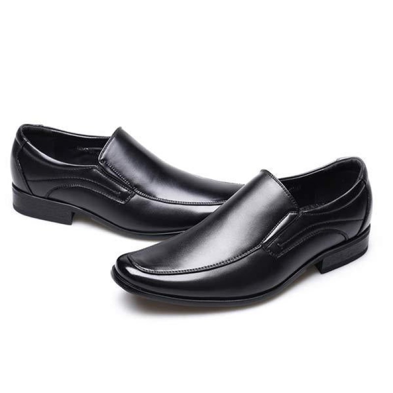 MENS SLIP ON SMALL SQUARE LEATHER SHOES 17995831